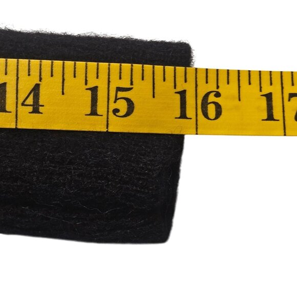 J.Crew Women Fuzzy Cropped Alpaca Wool Black Cardigan S Dark Academia Old Money - Picture 12 of 14